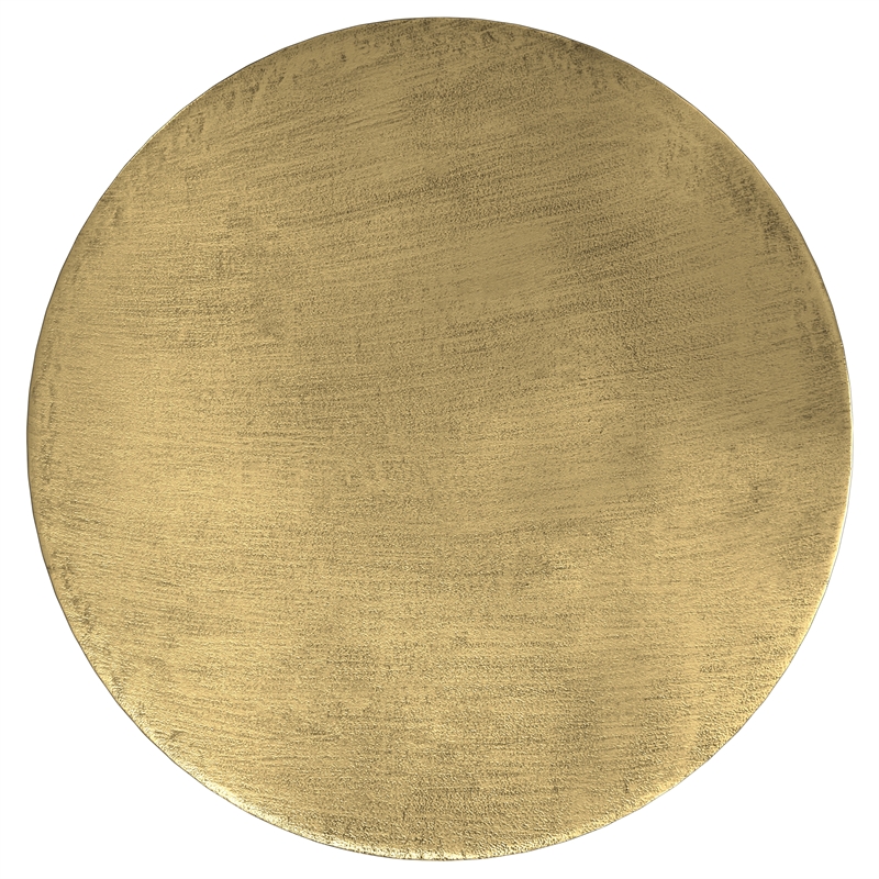Johnsen 29.5 inch Wide Boho Metal Coffee Table in Antique Gold Iron & Assembled