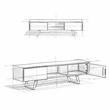 Lowry SOLID WOOD 72 inch Wide Modern TV Media Stand in Natural For TVs upto 80
