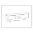 Lowry SOLID WOOD 72 inch Wide Modern TV Media Stand in Natural For TVs upto 80