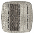Grady Contemporary Square Pouf in Earth Tone Brown Handloom Woven