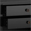 Carlton SOLID WOOD 24 inch Wide Contemporary Bedside Nightstand Table in Black