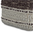 Grady Contemporary Square Pouf in Magenta and Natural Handloom Woven