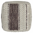 Grady Contemporary Square Pouf in Magenta and Natural Handloom Woven
