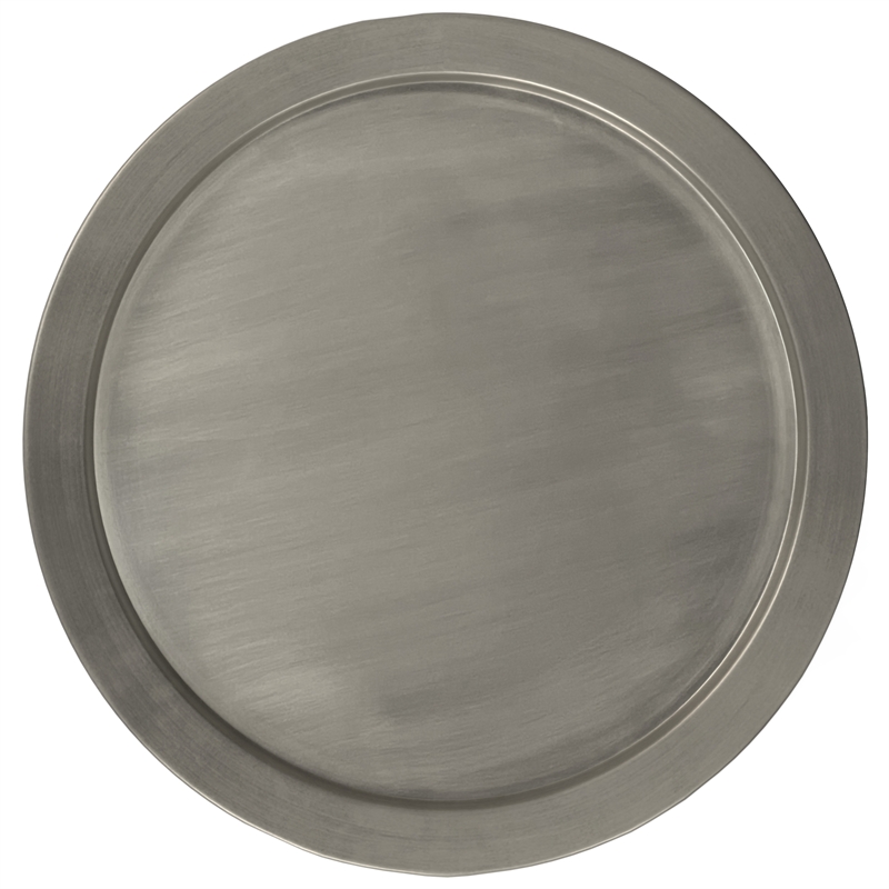 Corbin Industrial 16 inch Wide Metal Metal Side Table in Antique Silver