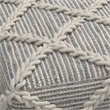 Cowan Contemporary Square Pouf in Gray and Natural Handloom Woven