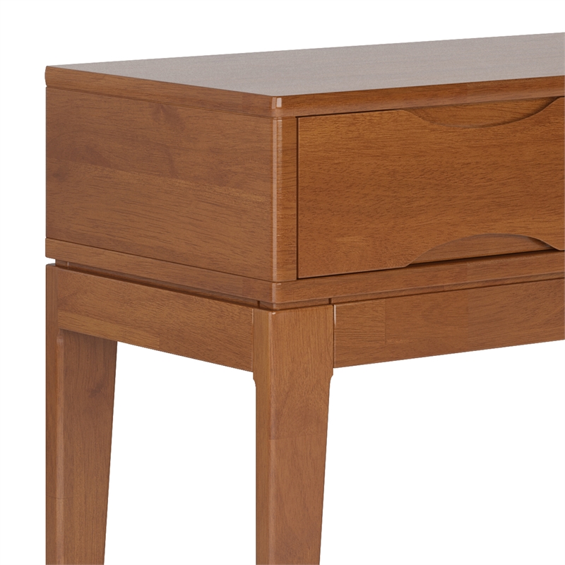 Harper SOLID HARDWOOD 54 inch Wide Modern Console Sofa Table in Teak Brown