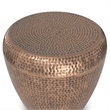 Preston Modern Industrial 22 inch Wide Metal Metal Side Table in Antique Copper