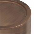 Corbin Industrial 16 inch Wide Metal Metal Side Table in Antique Copper