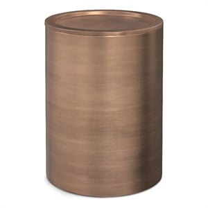 Corbin Industrial 16 inch Wide Metal Metal Side Table in Antique Copper