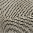 Eastmont Boho Square Pouf in Cream Polystyrene Filling