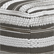 Sommer Boho Square Pouf in Natural and Taupe Gray Handloom Woven Pattern