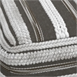 Sommer Boho Square Pouf in Natural and Taupe Gray Handloom Woven Pattern