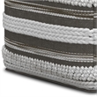 Sommer Boho Square Pouf in Natural and Taupe Gray Handloom Woven Pattern