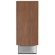 Lowry Metal 39 inchWide Modern Medium Storage Cabinet in Walnut WOOD