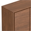 Lowry Metal 39 inchWide Modern Medium Storage Cabinet in Walnut WOOD