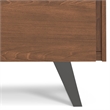 Lowry Metal 39 inchWide Modern Medium Storage Cabinet in Walnut WOOD