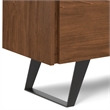Lowry Metal 39 inchWide Modern Medium Storage Cabinet in Walnut WOOD