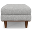 Morrison 49 inch Wide Modern Table Ottoman in Mist Gray Woven-Blend Fabric