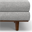 Morrison 49 inch Wide Modern Table Ottoman in Mist Gray Woven-Blend Fabric