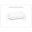 Morrison 49 inch Wide Modern Table Ottoman in Mist Gray Woven-Blend Fabric
