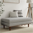 Morrison 49 inch Wide Modern Table Ottoman in Mist Gray Woven-Blend Fabric