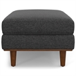 Morrison 49 inch Wide Modern Table Ottoman in Charcoal Gray Woven-Blend Fabric