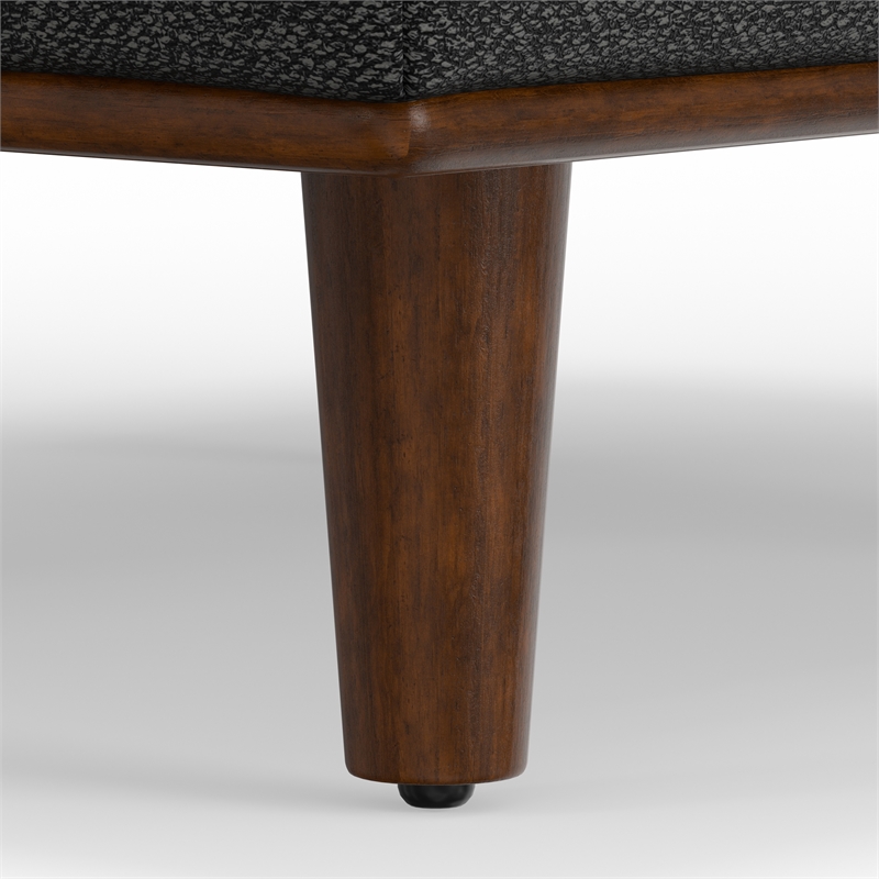 Morrison 49 inch Wide Modern Table Ottoman in Charcoal Gray Woven-Blend Fabric