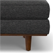 Morrison 49 inch Wide Modern Table Ottoman in Charcoal Gray Woven-Blend Fabric