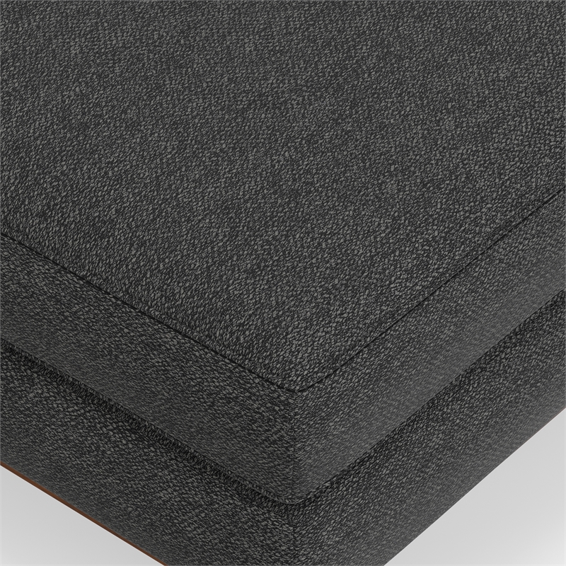 Morrison 49 inch Wide Modern Table Ottoman in Charcoal Gray Woven-Blend Fabric