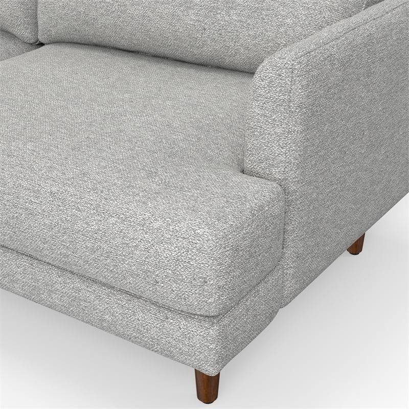 Livingston 90 inch Wide Modern Sofa in Mist Gray Woven-Blend Fabric