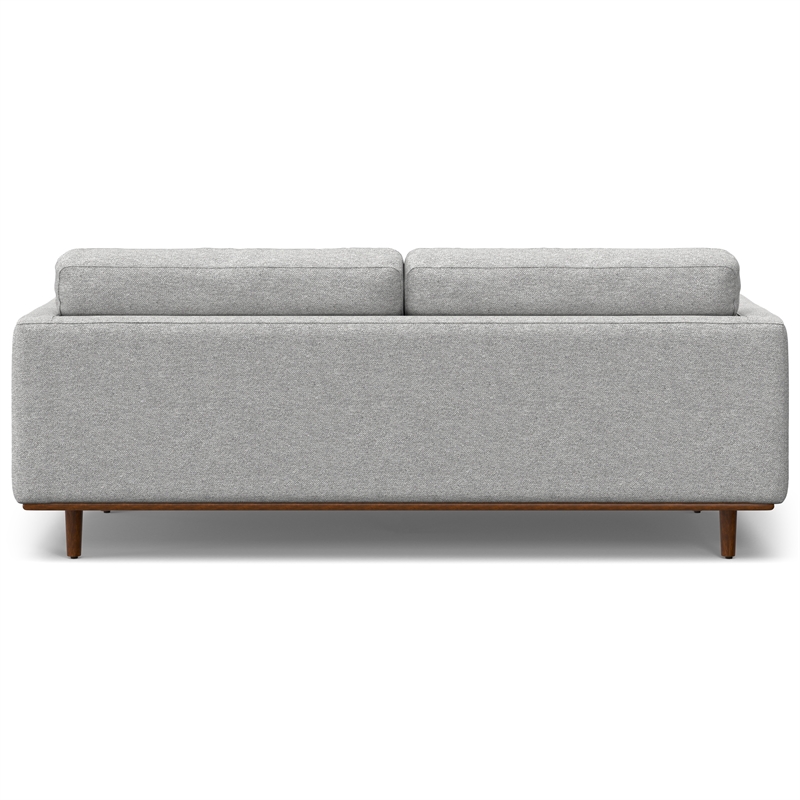 Morrison Mid-Century Modern 89 inch Wide Sofa in Mist Gray Woven-Blend Fabric