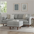 Morrison Mid-Century Modern 89 inch Wide Sofa in Mist Gray Woven-Blend Fabric