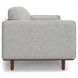 Morrison Mid-Century Modern 89 inch Wide Sofa in Mist Gray Woven-Blend Fabric