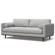 Morrison Mid-Century Modern 89 inch Wide Sofa in Mist Gray Woven-Blend Fabric