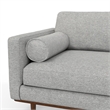 Morrison Mid-Century Modern 89 inch Wide Sofa in Mist Gray Woven-Blend Fabric