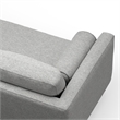 Morrison Mid-Century Modern 89 inch Wide Sofa in Mist Gray Woven-Blend Fabric