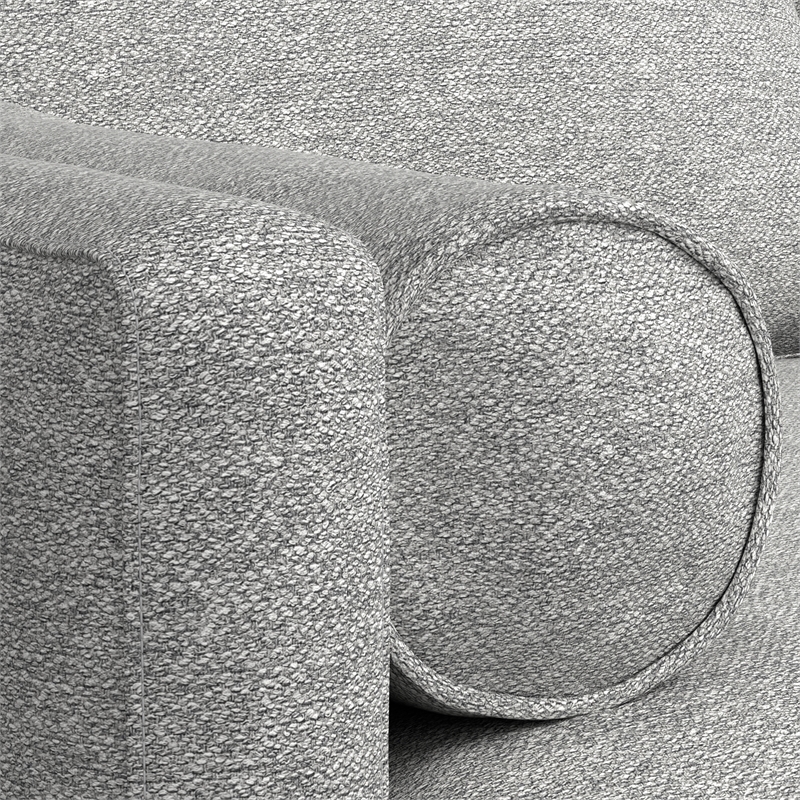 Morrison Mid-Century Modern 89 inch Wide Sofa in Mist Gray Woven-Blend Fabric