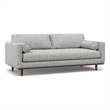 Morrison Mid-Century Modern 89 inch Wide Sofa in Mist Gray Woven-Blend Fabric