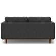 Morrison 72 inch Wide Modern Loveseat Sofa in Charcoal Gray Woven-Blend Fabric