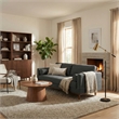 Morrison 72 inch Wide Modern Loveseat Sofa in Charcoal Gray Woven-Blend Fabric
