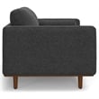 Morrison 72 inch Wide Modern Loveseat Sofa in Charcoal Gray Woven-Blend Fabric