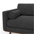 Morrison 72 inch Wide Modern Loveseat Sofa in Charcoal Gray Woven-Blend Fabric