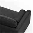 Morrison 72 inch Wide Modern Loveseat Sofa in Charcoal Gray Woven-Blend Fabric