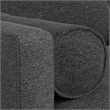 Morrison 72 inch Wide Modern Loveseat Sofa in Charcoal Gray Woven-Blend Fabric