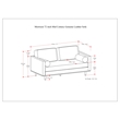 Morrison 72 inch Wide Modern Loveseat Sofa in Charcoal Gray Woven-Blend Fabric