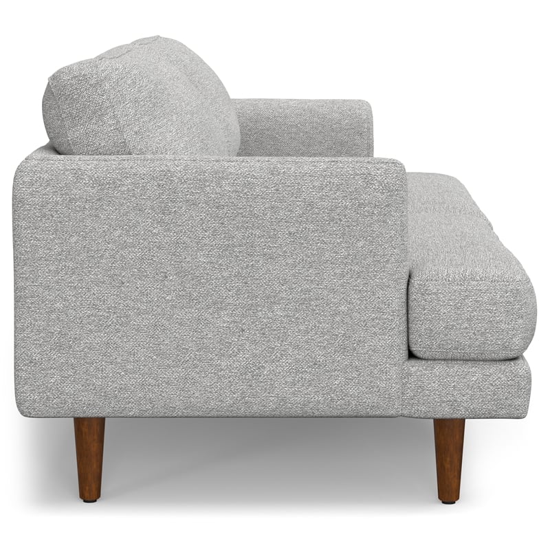 Livingston Modern 76 inch Wide Sofa in Mist Gray Woven-Blend Fabric