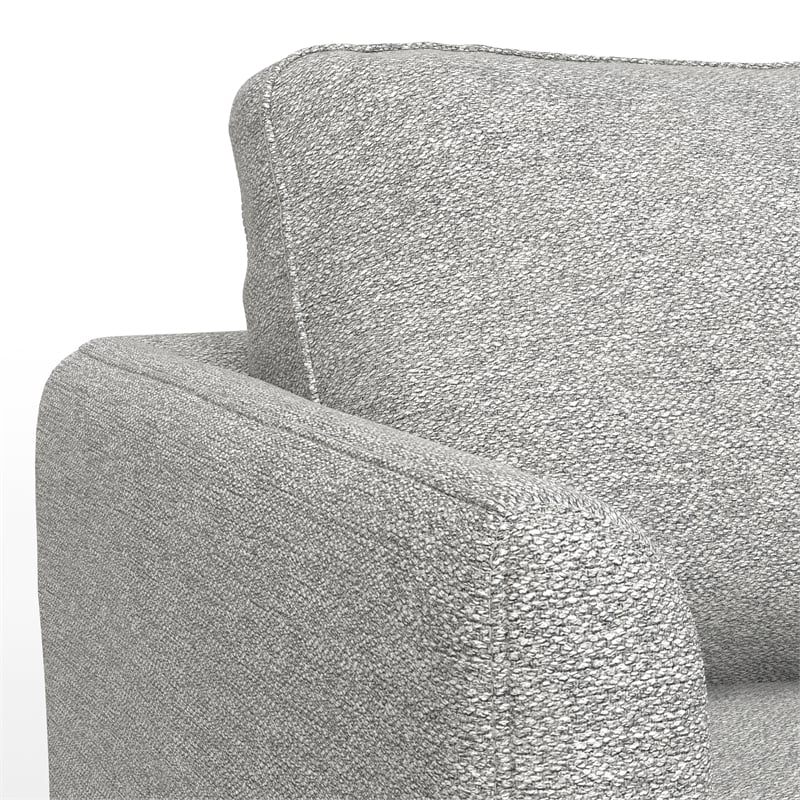 Livingston Modern 76 inch Wide Sofa in Mist Gray Woven-Blend Fabric