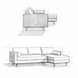Morrison Mid Century Right Sectional 102