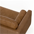 Morrison 72 inch Wide Modern Sofa in Caramel Brown Top Grain Genuine Leather