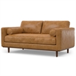 Morrison Mid-Century Modern 72 inch Wide Sofa in Sienna Genuine Leather